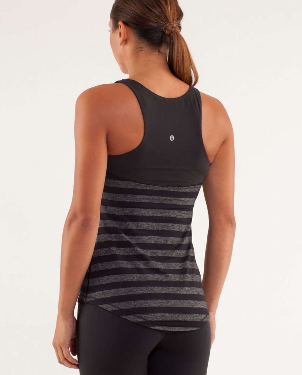 Lululemon Run:  First Base Tank - Micro Macro Black Heathered Black