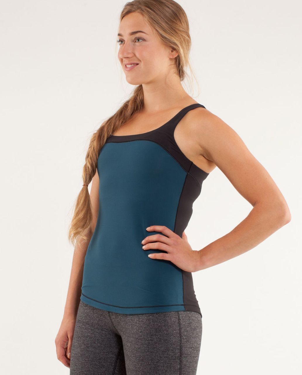 Lululemon Run:  First Base Tank - Alberta Lake / Black