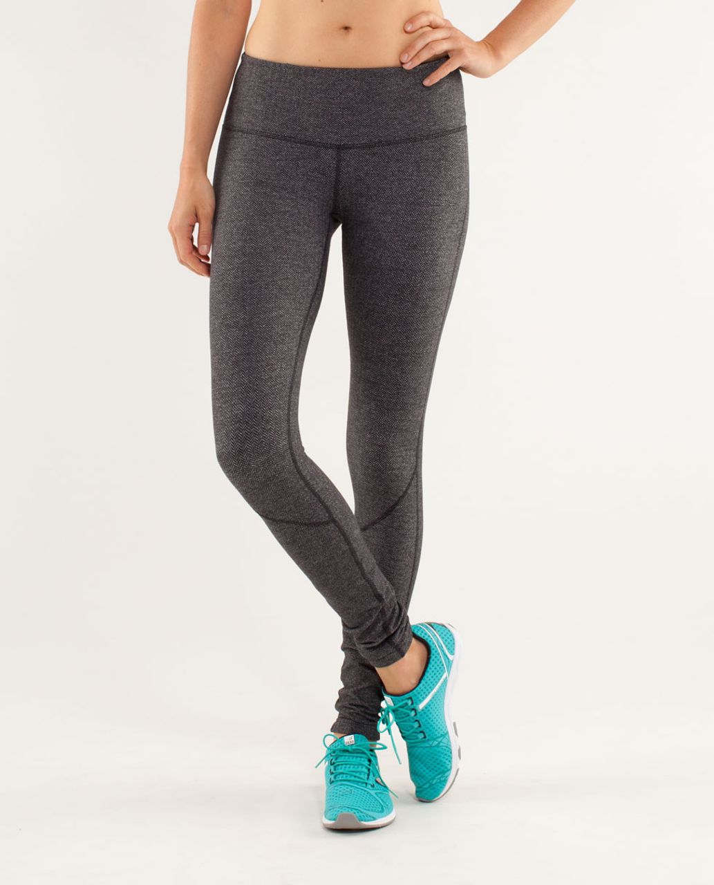 Lululemon Runder Under Leggings in Micro Macro Black Heathered Black /  Black 4