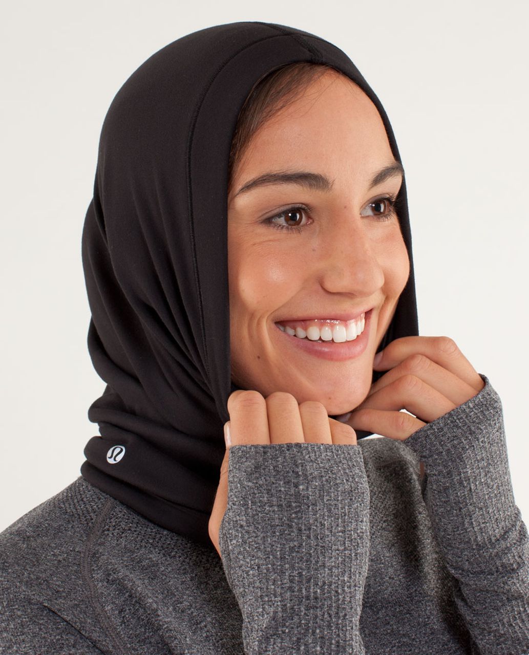 Lululemon Brisk Run Neck Warmer - Black / Black - lulu fanatics