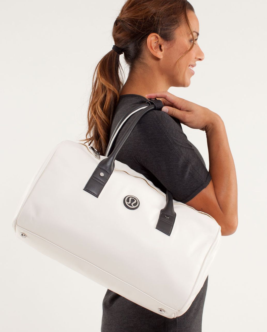 Lululemon Daily Om Duffel - Polar Cream / Deep Coal