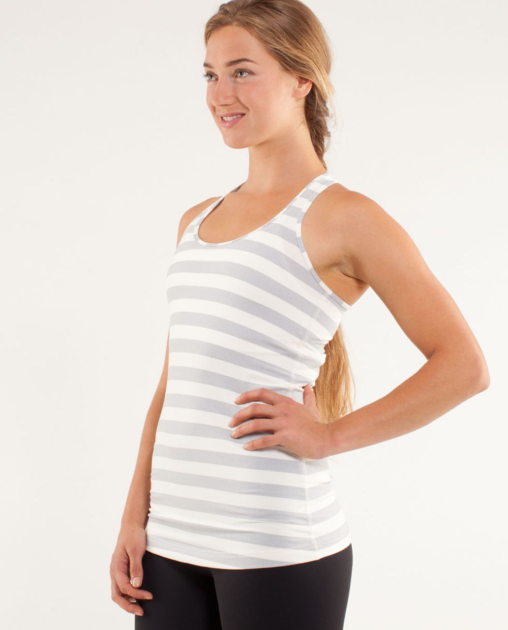 Lululemon Cool Racerback - Micro Macro Polar Cream Silver Slate