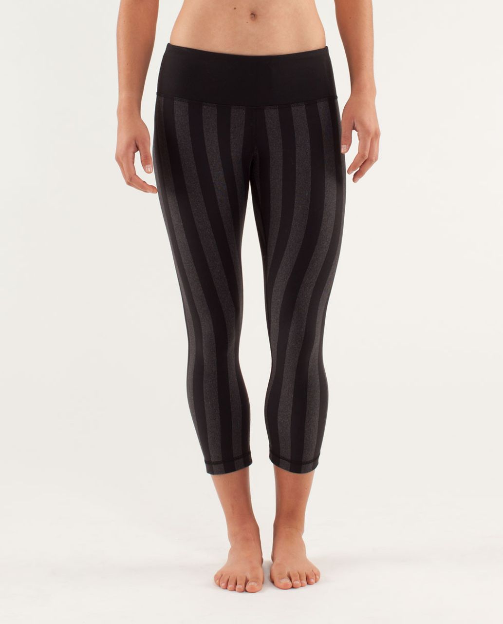 Lululemon Wunder Under Crop - Heathered Medium Grey - lulu fanatics