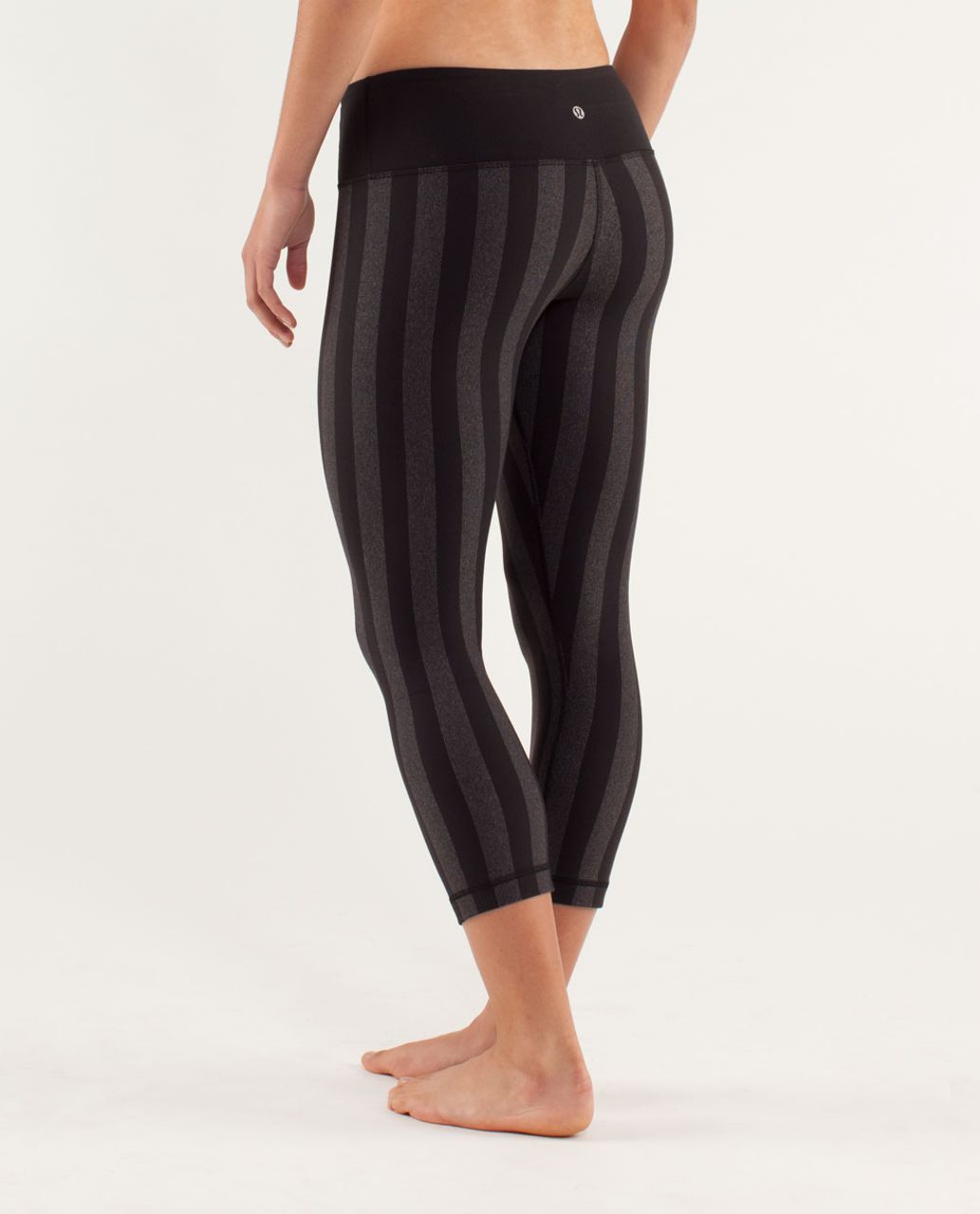 Lululemon Wunder Under Crop - Micro Macro Black Heathered Black / Black /  Half Micro Macro Alberta Lake Heathered Black - lulu fanatics