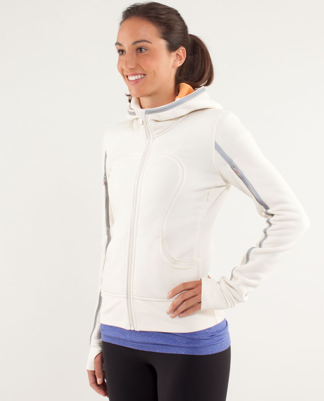 Lululemon Uba Hoodie *Reflective - Polar Cream / Creamsicle Pop