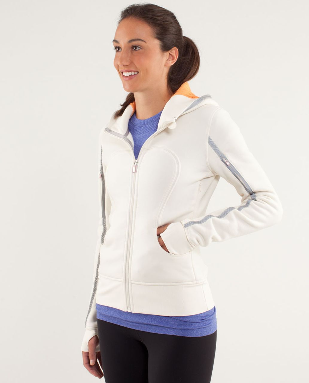 Lululemon Uba Hoodie *Reflective - Polar Cream / Creamsicle Pop