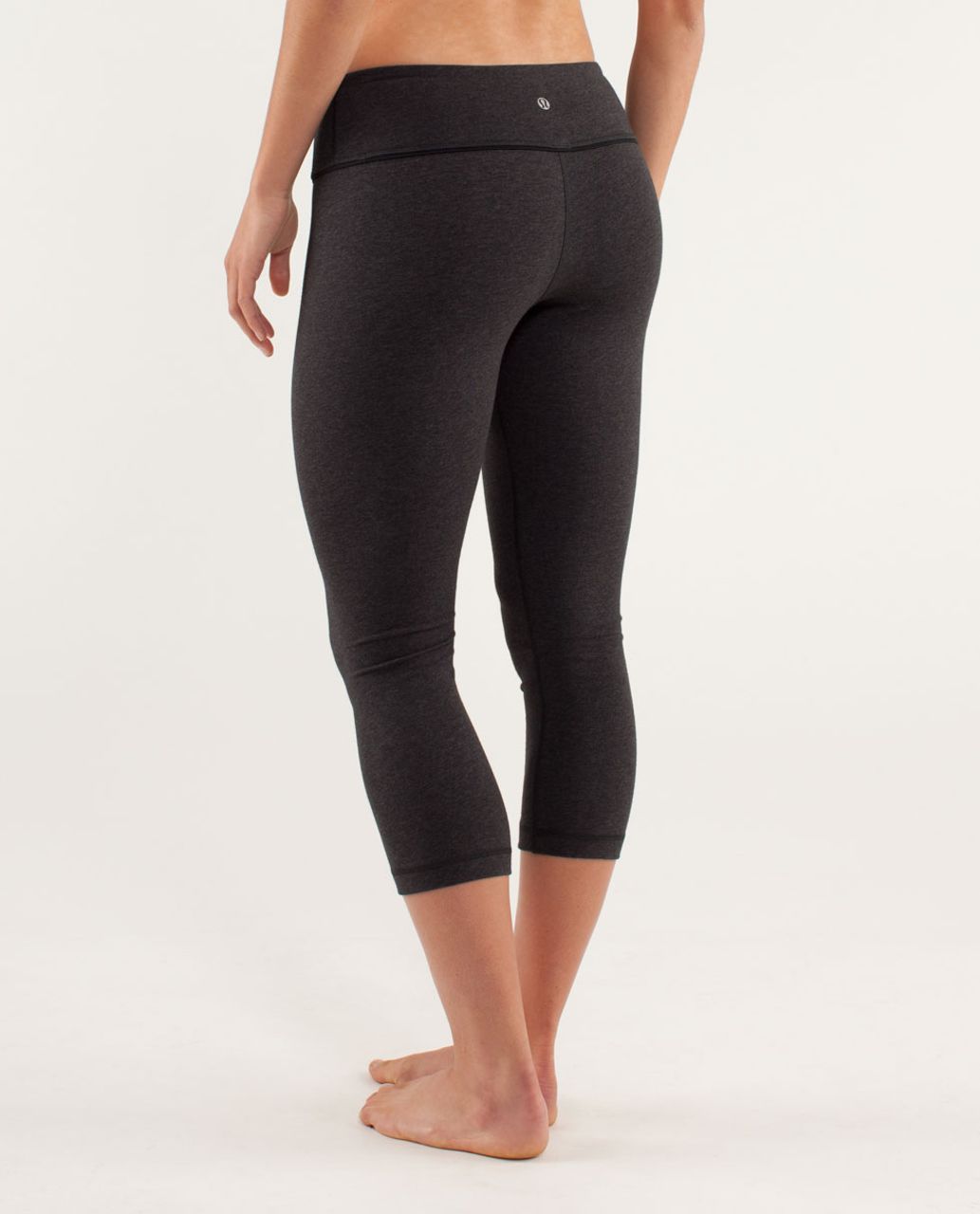 Lululemon Wunder Under Crop III - Heathered Slate - lulu fanatics