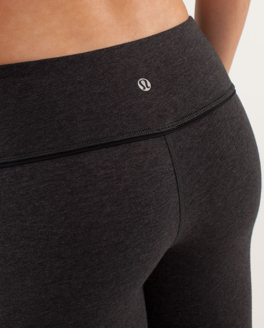 Lululemon Wunder Under Crop - Heathered Black / Black / Micro Macro Black Heathered Black