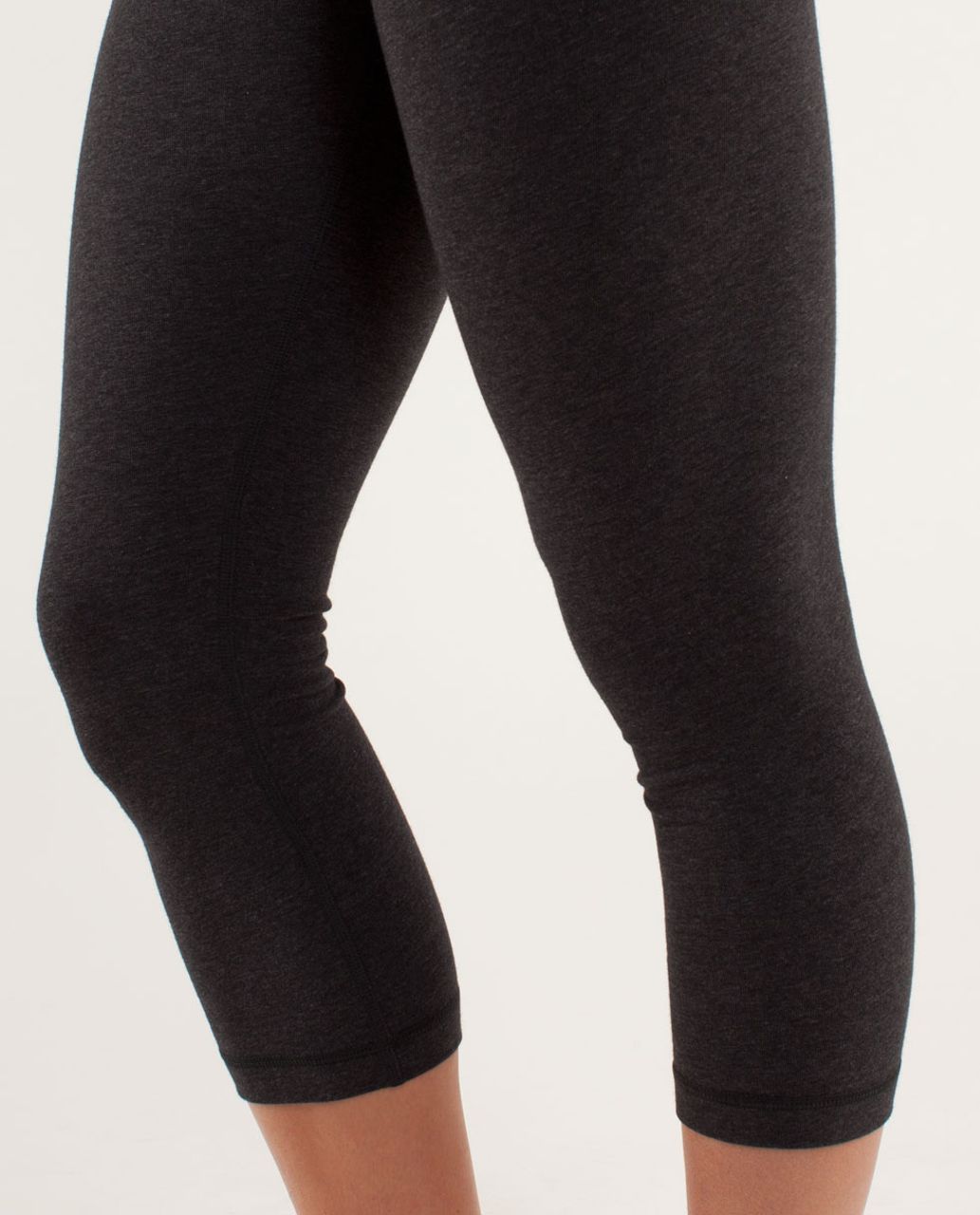 Lululemon Wunder Under Crop - Heathered Black / Black / Micro Macro Black Heathered Black