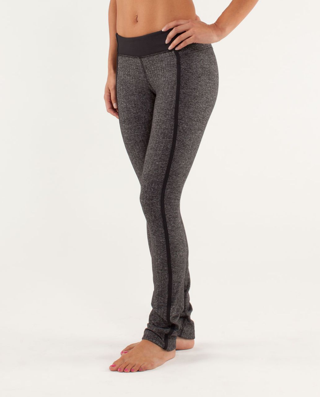 Lululemon Athletica Chevron-herringbone Chevron Black Active Pants Size 6 -  70% off