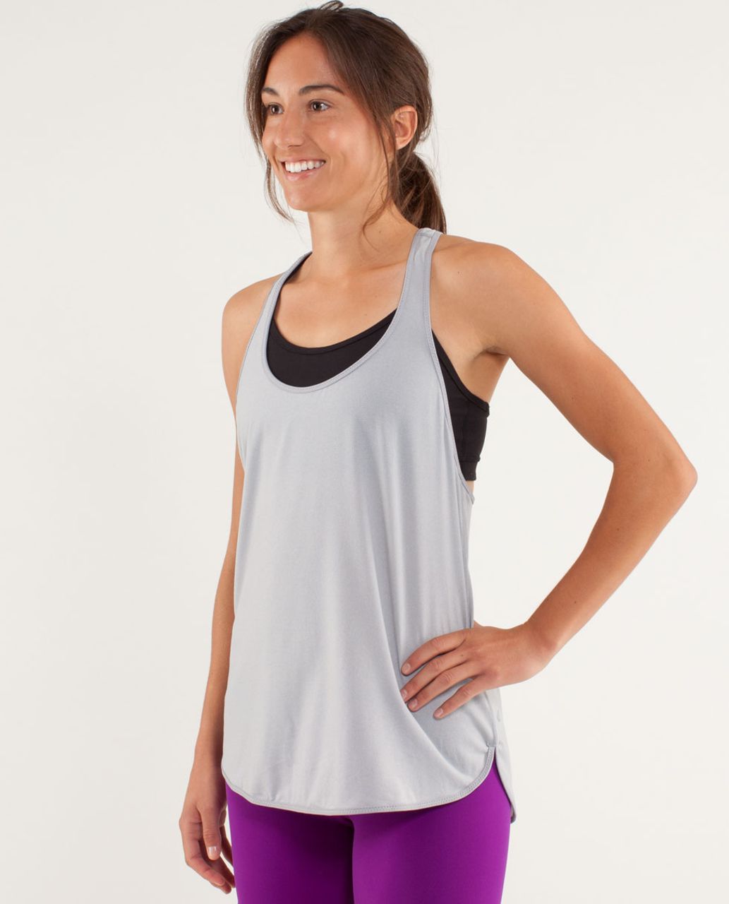 Lululemon 105 F Singlet - Heathered Silver Slate