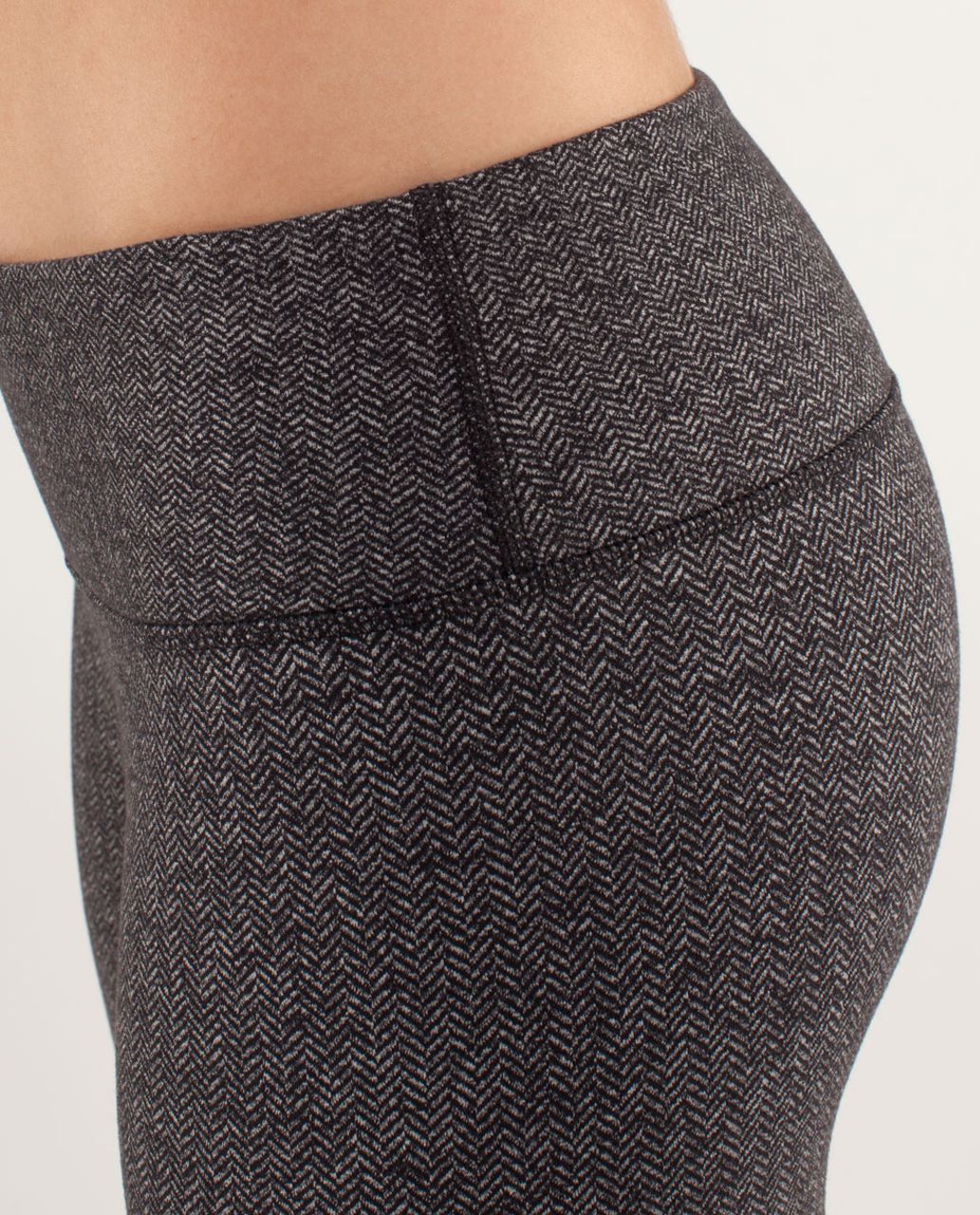 Lululemon Wunder Under Pant - Herringbone Black / Rose Herringbone Black