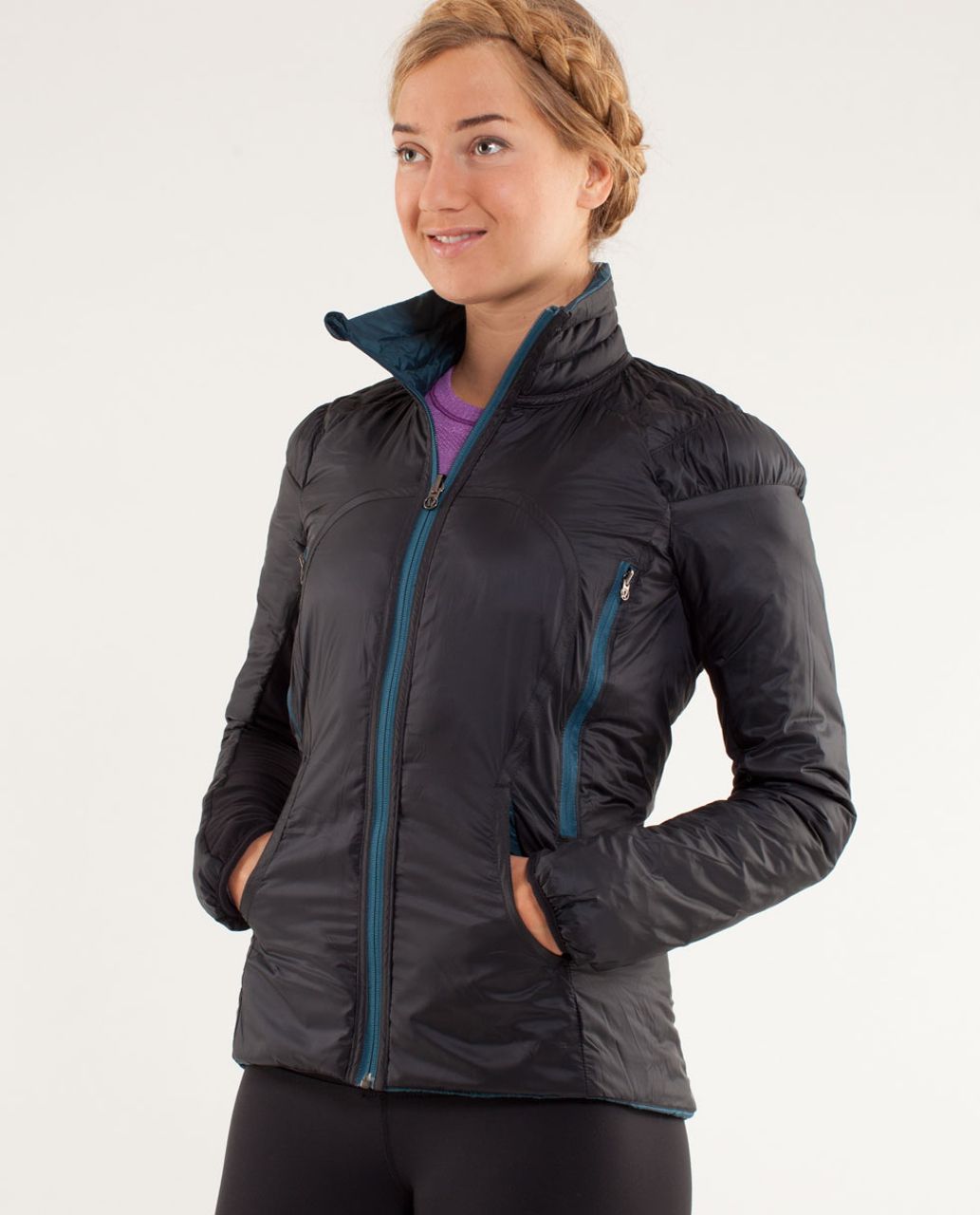 Lululemon Run:  Turn Around Jacket - Alberta Lake / Black