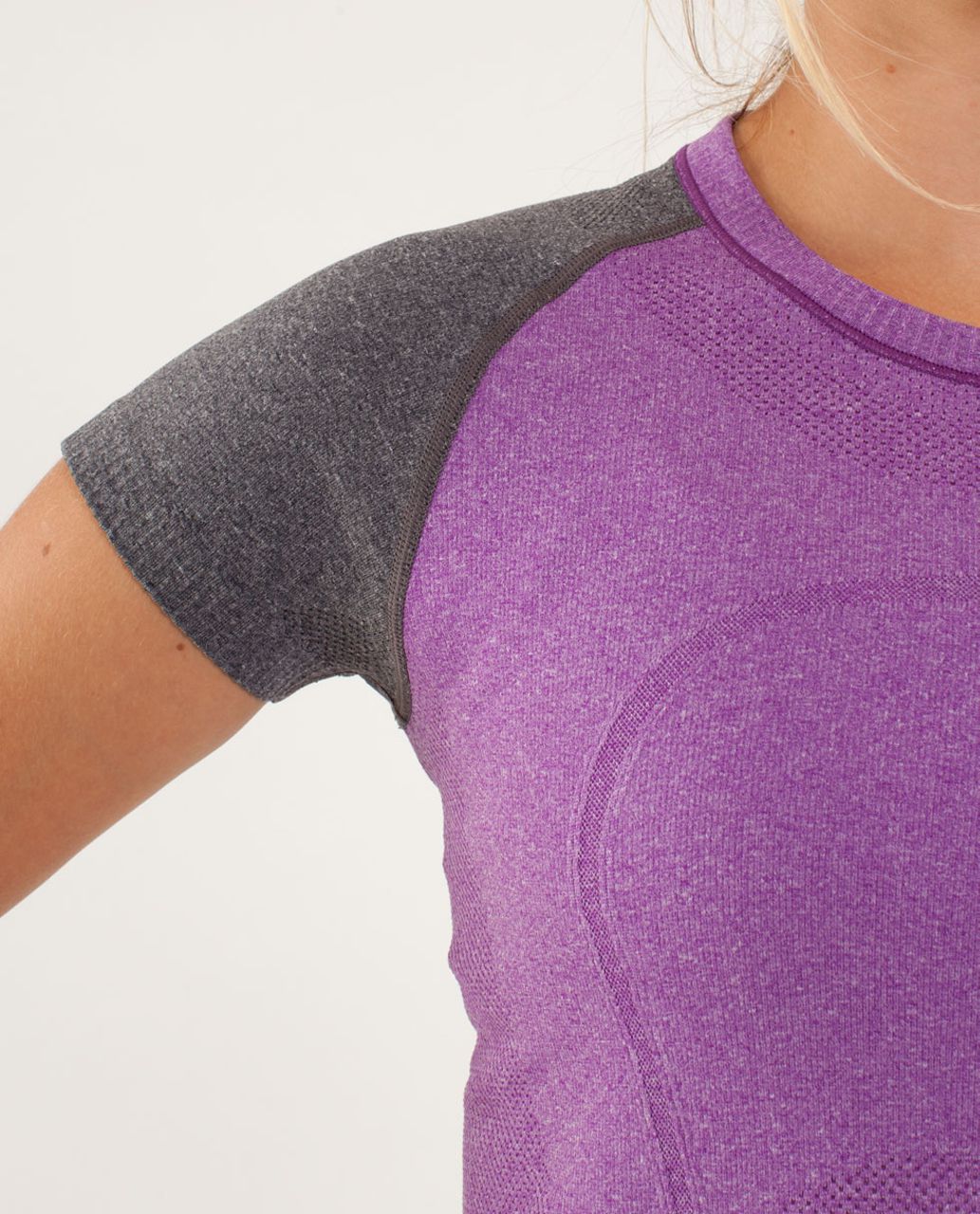 Lululemon Run:  Swiftly Tech Short Sleeve - Tender Violet / Black