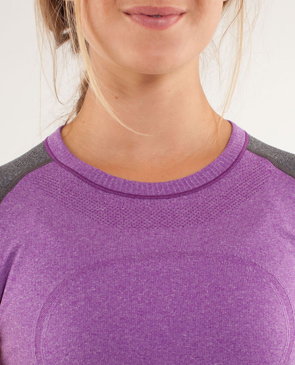 Lululemon Run:  Swiftly Tech Short Sleeve - Tender Violet / Black