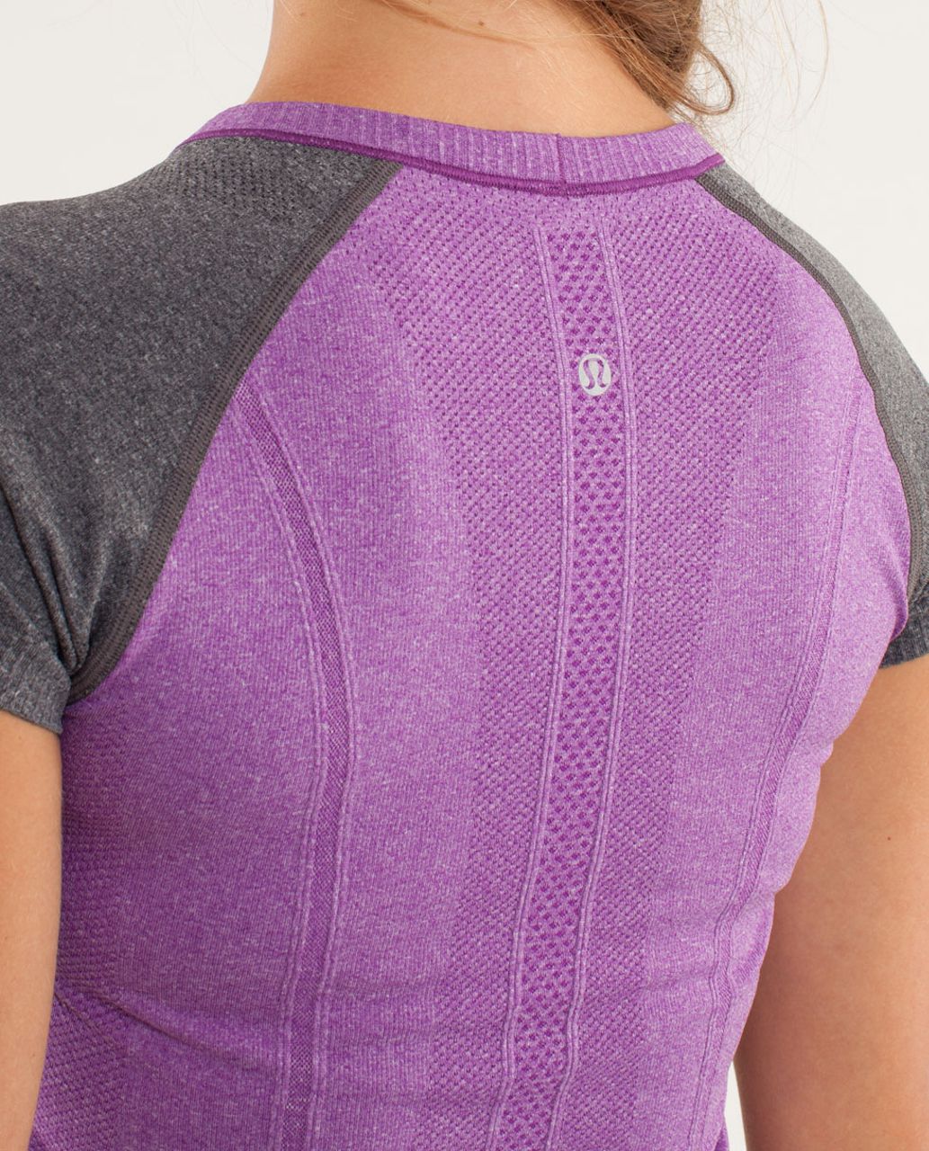 Lululemon Run:  Swiftly Tech Short Sleeve - Tender Violet / Black