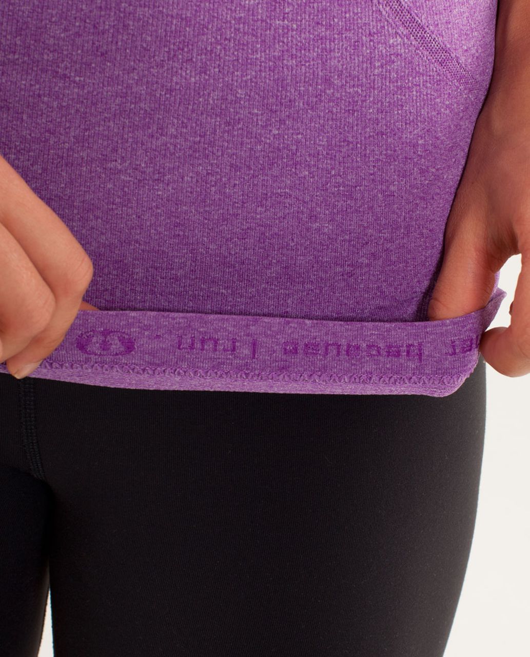 Lululemon Run:  Swiftly Tech Short Sleeve - Tender Violet / Black