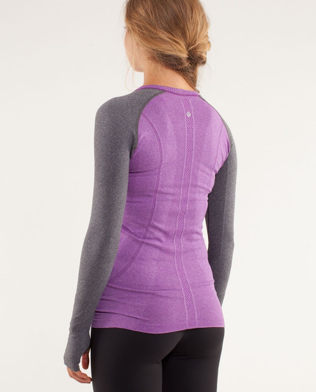 Lululemon Run:  Swiftly Tech Long Sleeve - Tender Violet / Black