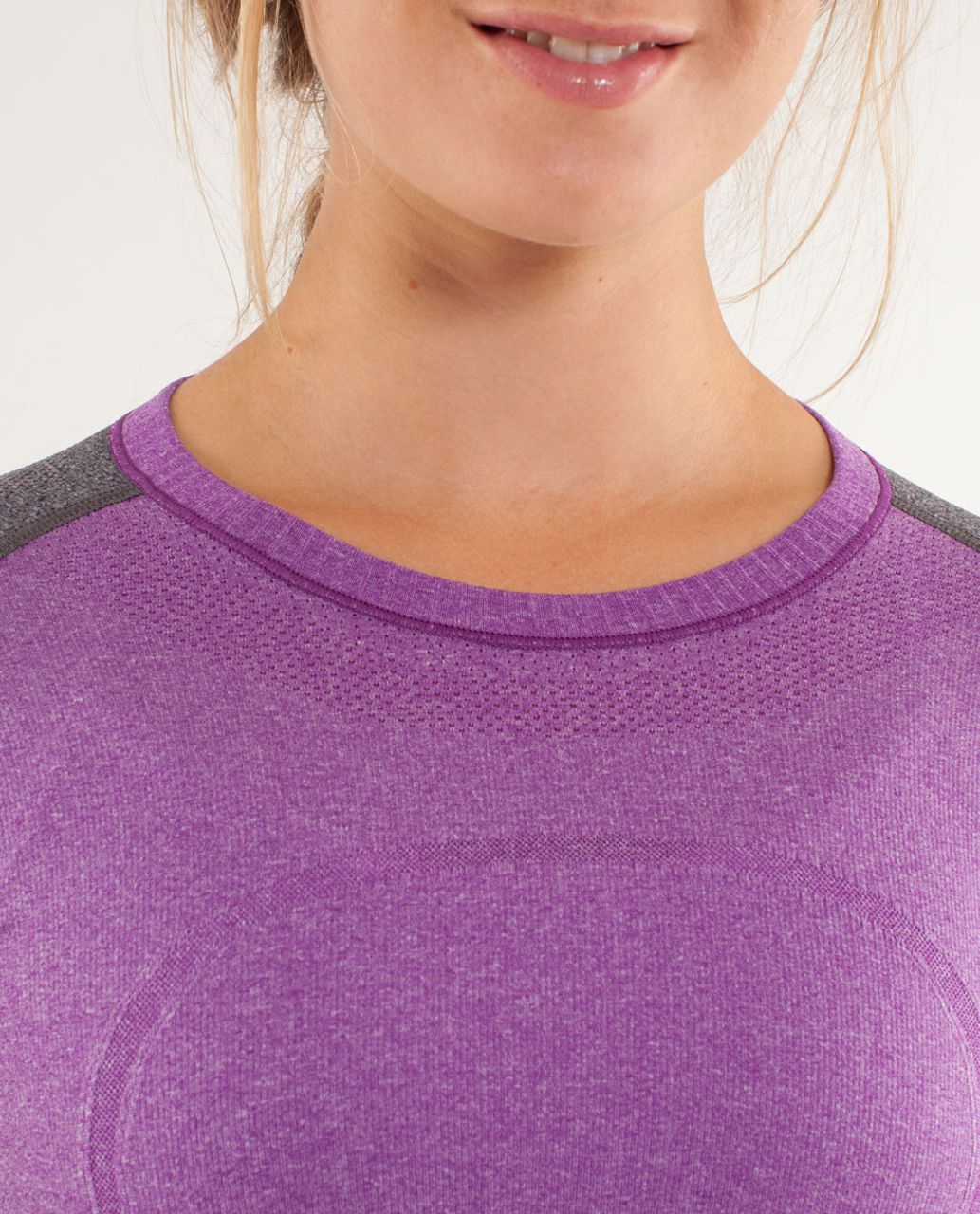 Lululemon Run:  Swiftly Tech Long Sleeve - Tender Violet / Black