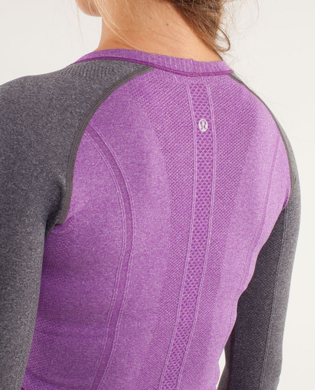 Lululemon Run:  Swiftly Tech Long Sleeve - Tender Violet / Black