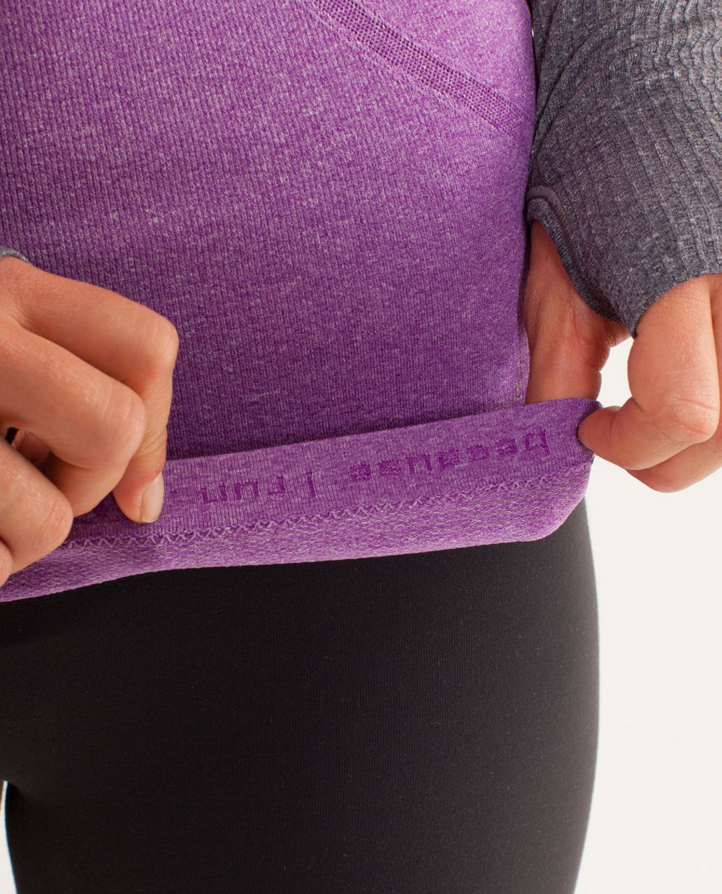 Lululemon Run:  Swiftly Tech Long Sleeve - Tender Violet / Black