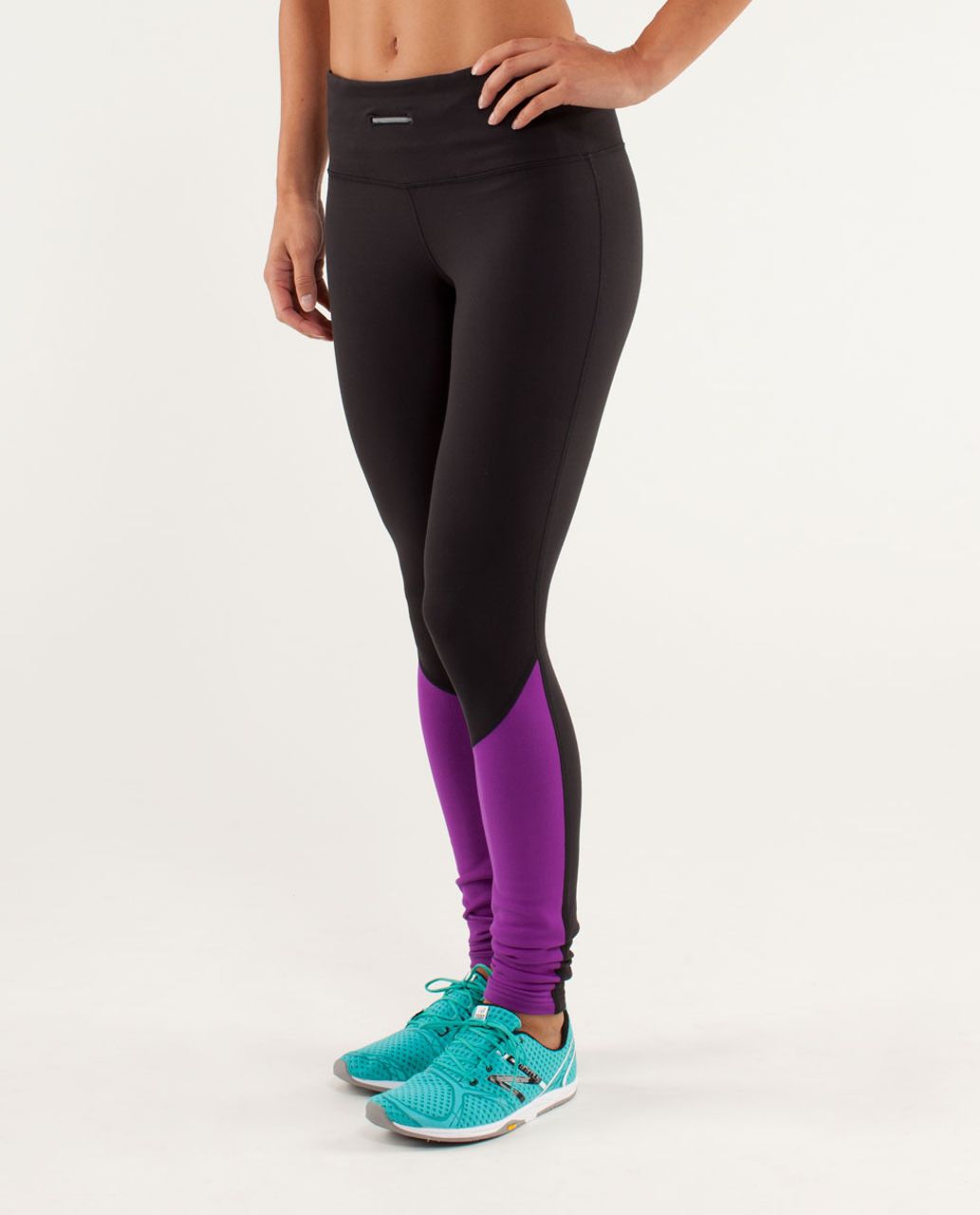 Lululemon Run:  Runder Under Pant - Black / Tender Violet / Black