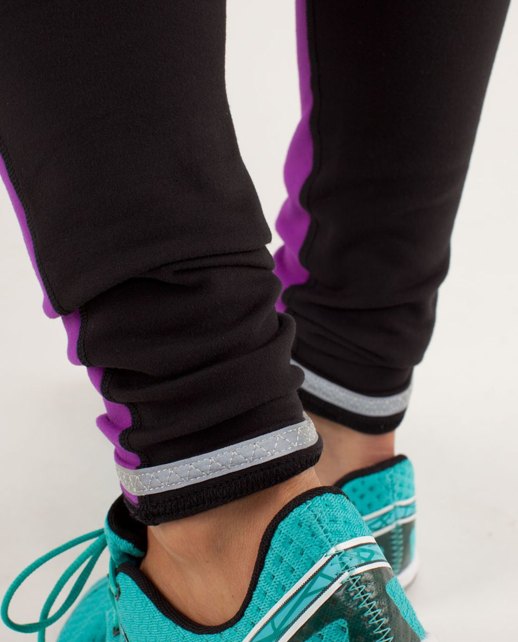 Lululemon Run:  Runder Under Pant - Black / Tender Violet / Black