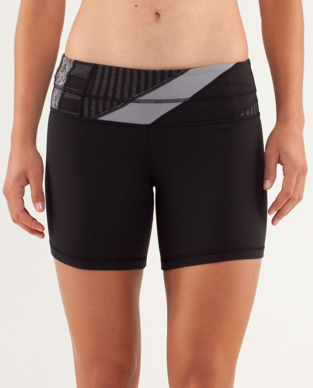 Lululemon Reverse Groove Short (Regular) - Black / Winter 12 Quilt 1