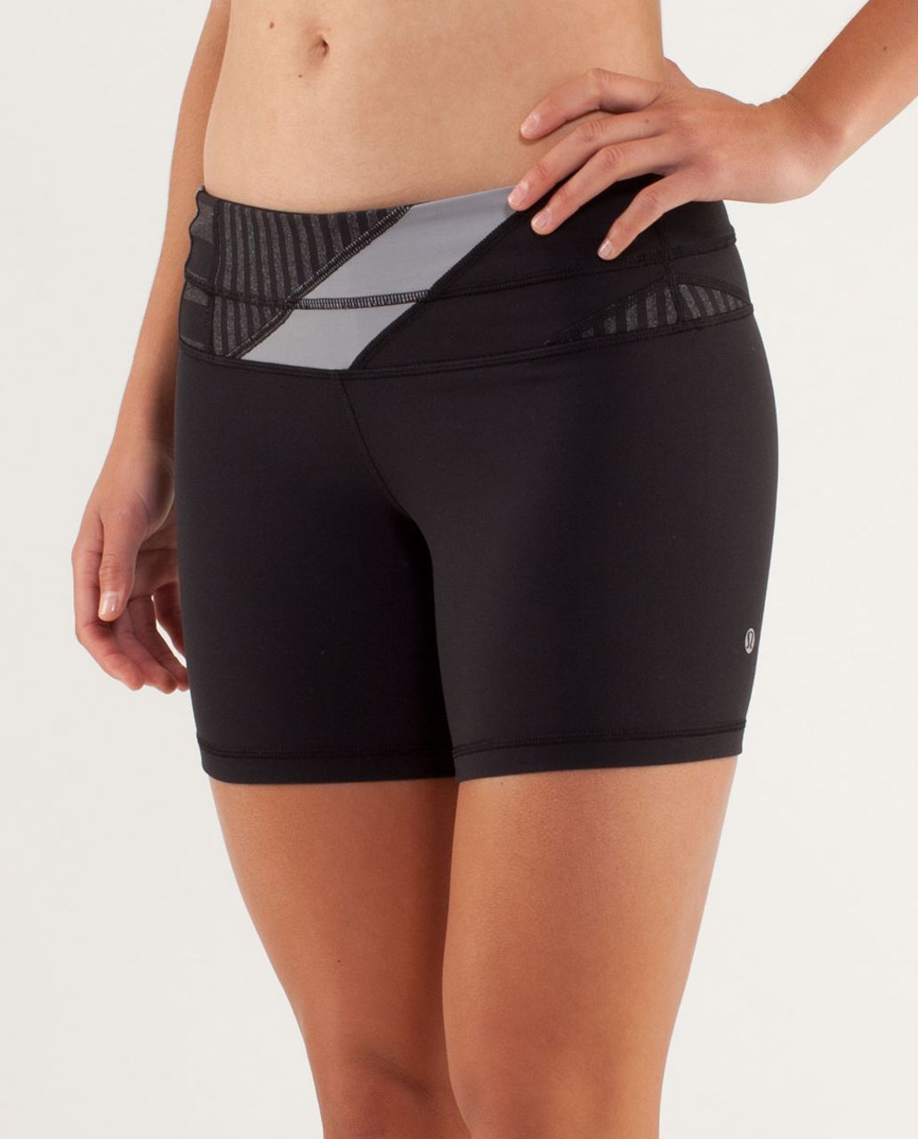 Lululemon Reverse Groove Short (Regular) - Black / Winter 12 Quilt 1