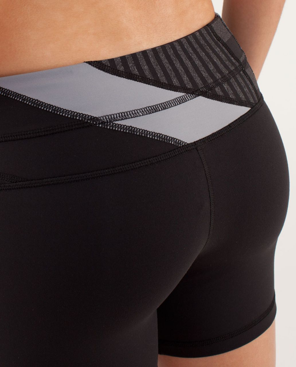 Lululemon Reverse Groove Short (Regular) - Black / Winter 12 Quilt 1