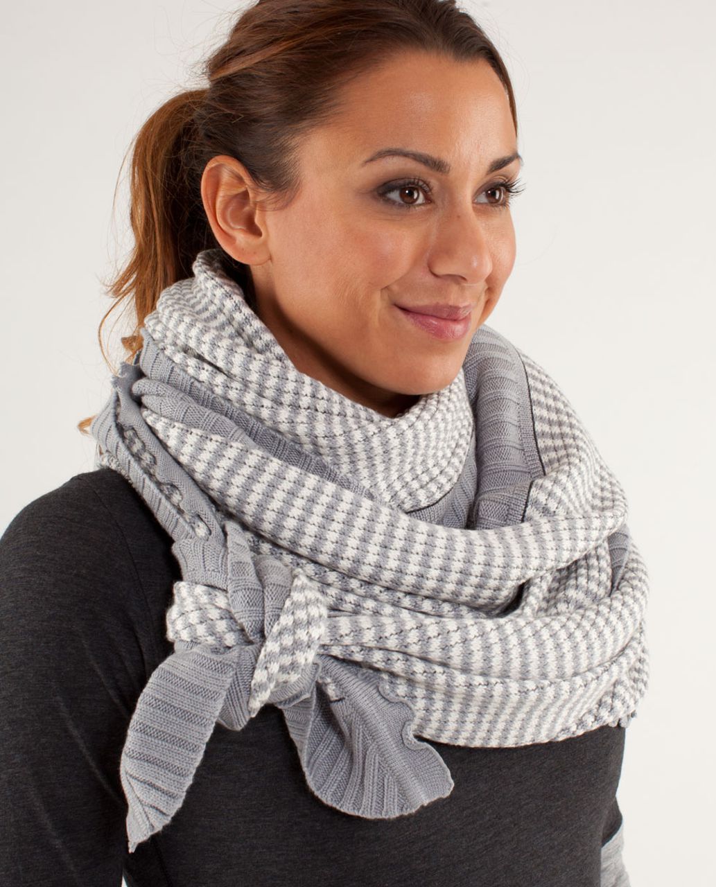 Lululemon Peace Of Mind Scarf - Polar Cream / Silver Slate