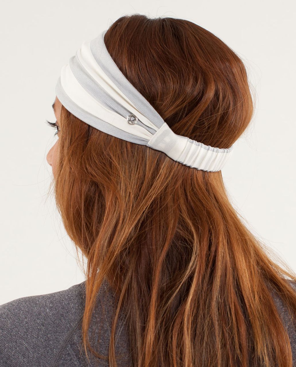 Lululemon Bang Buster Headband - Micro Macro Polar Cream Silver Slate