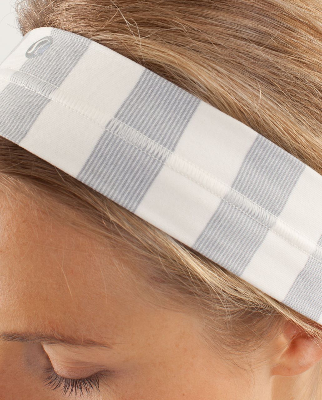 Lululemon Fly Away Tamer Headband - Micro Macro Polar Cream Silver Slate