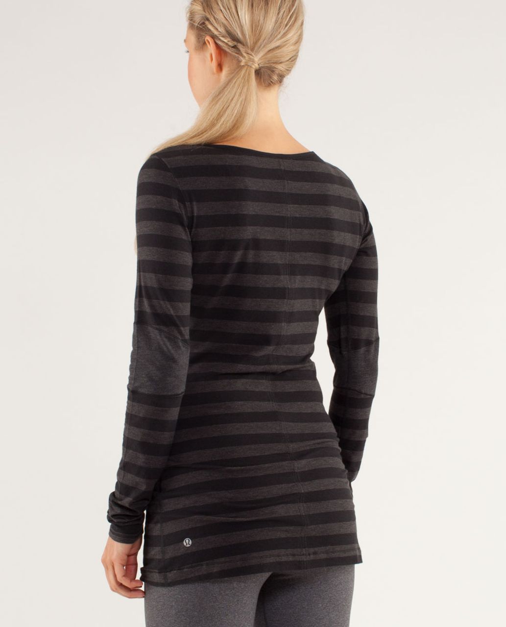 Lululemon Devotion Long Sleeve Tee - Micro Macro Black Heathered Black / Heathered Black