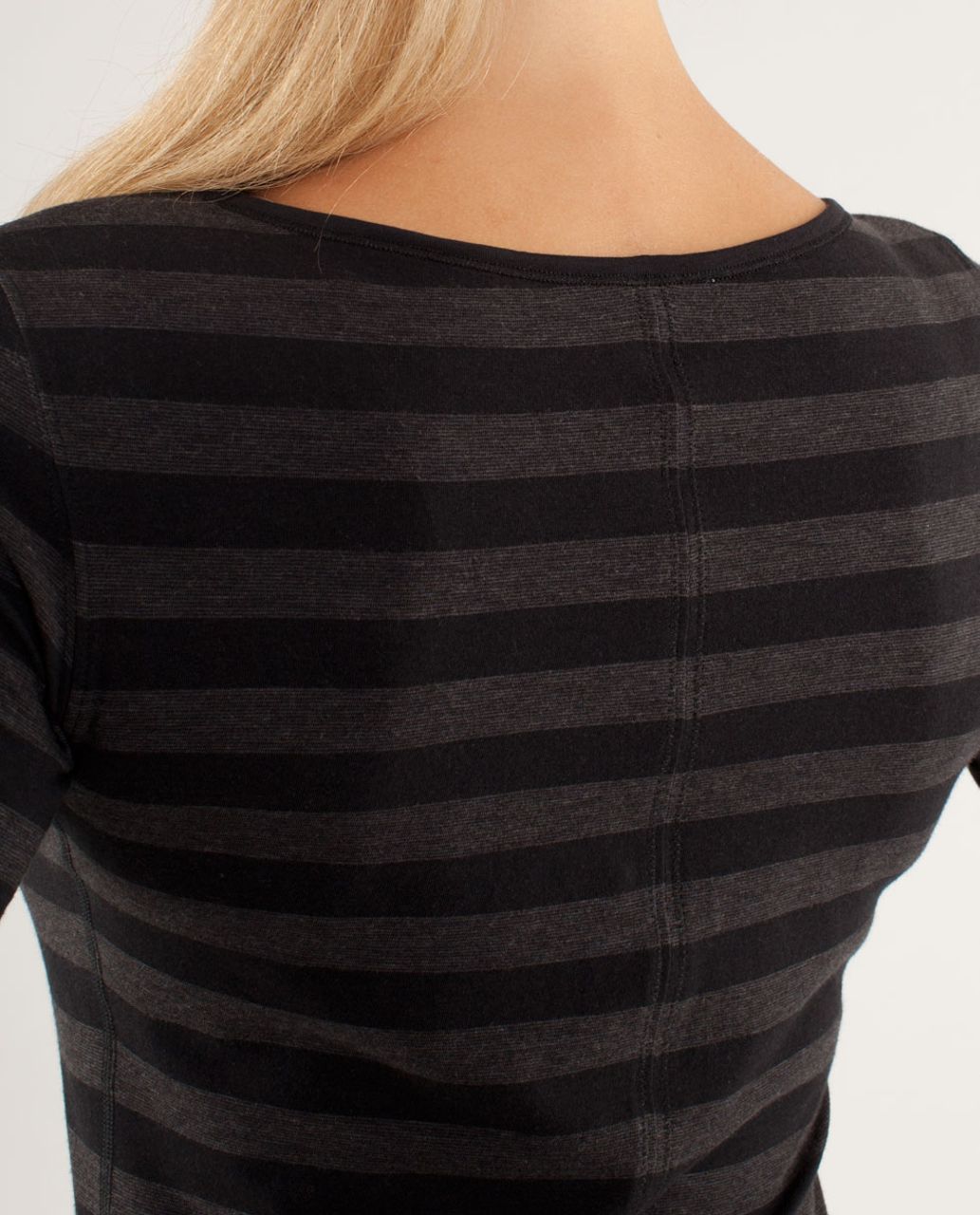 Lululemon Devotion Long Sleeve Tee - Micro Macro Black Heathered Black / Heathered Black