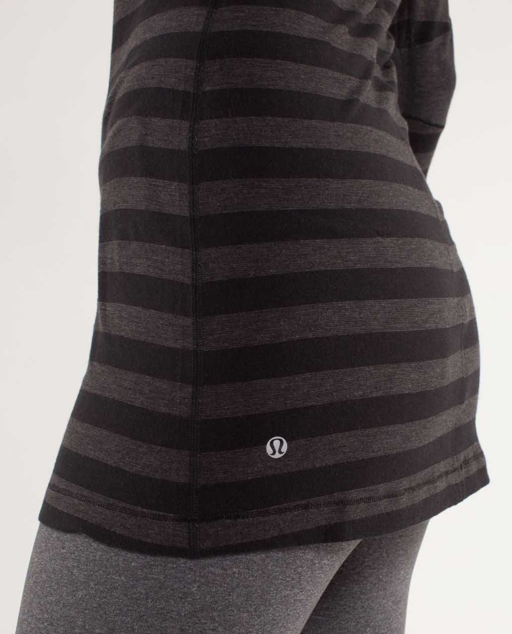 Lululemon Devotion Long Sleeve Tee - Micro Macro Black Heathered Black / Heathered Black