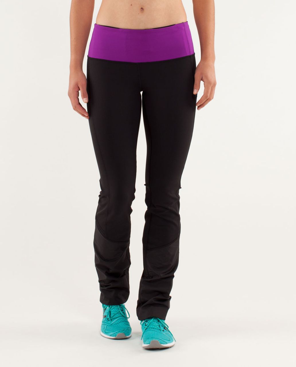 Lululemon Run:  Clear As Mud Pant - Black / Tender Violet