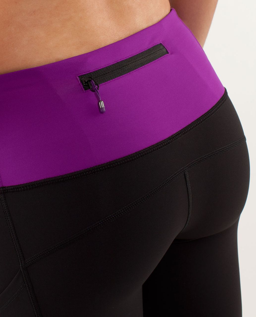 Lululemon Run:  Clear As Mud Pant - Black / Tender Violet