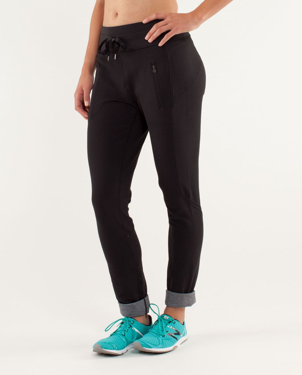 Lululemon Run: Make A Move Pant - Heathered Coal / Black - lulu fanatics