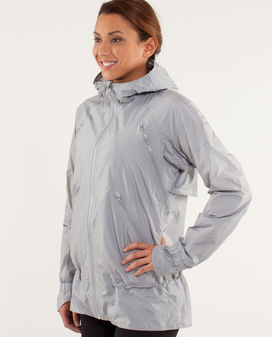 Lululemon Run:  Make It Rain Jacket - Silver Slate