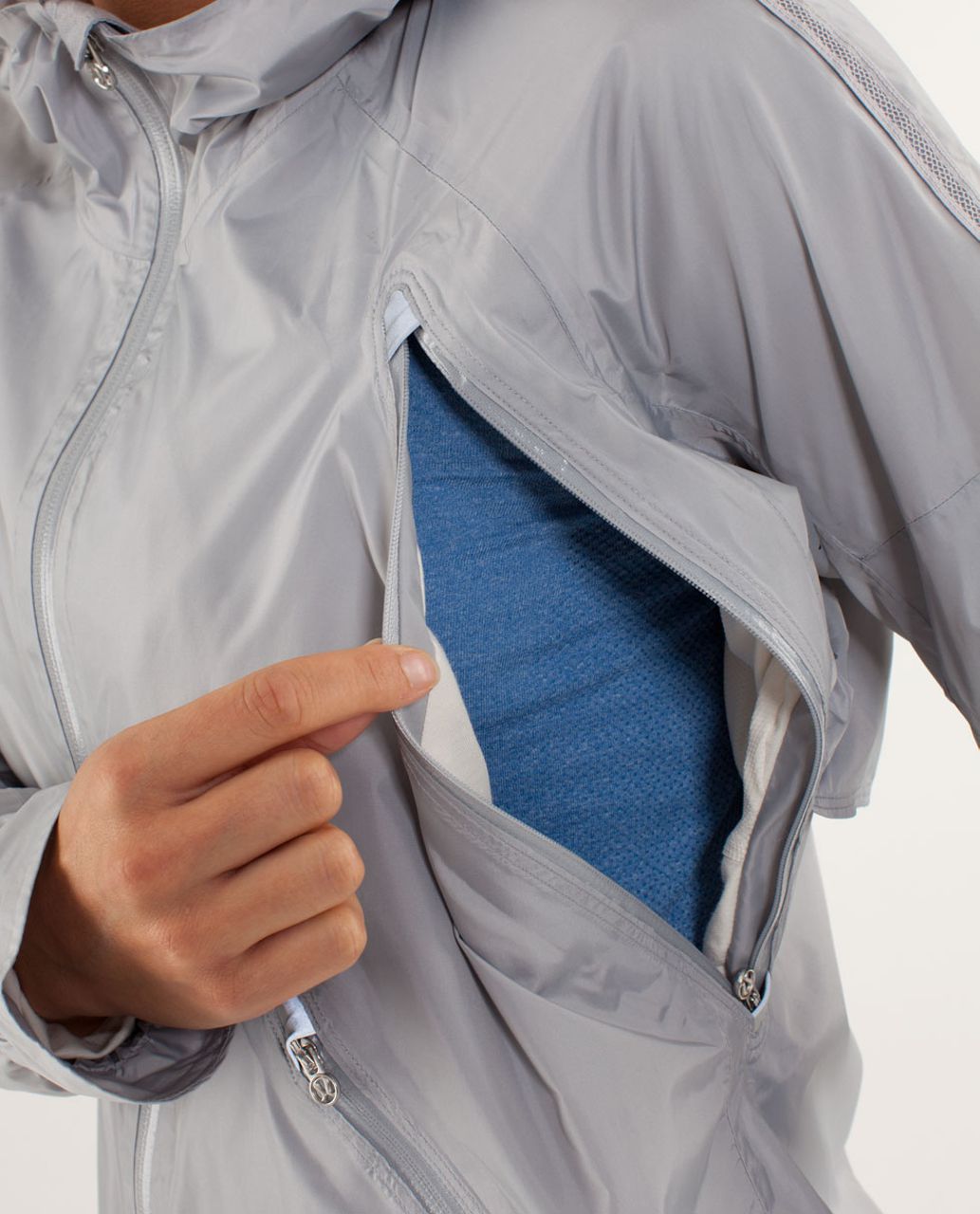 Lululemon Run:  Make It Rain Jacket - Silver Slate