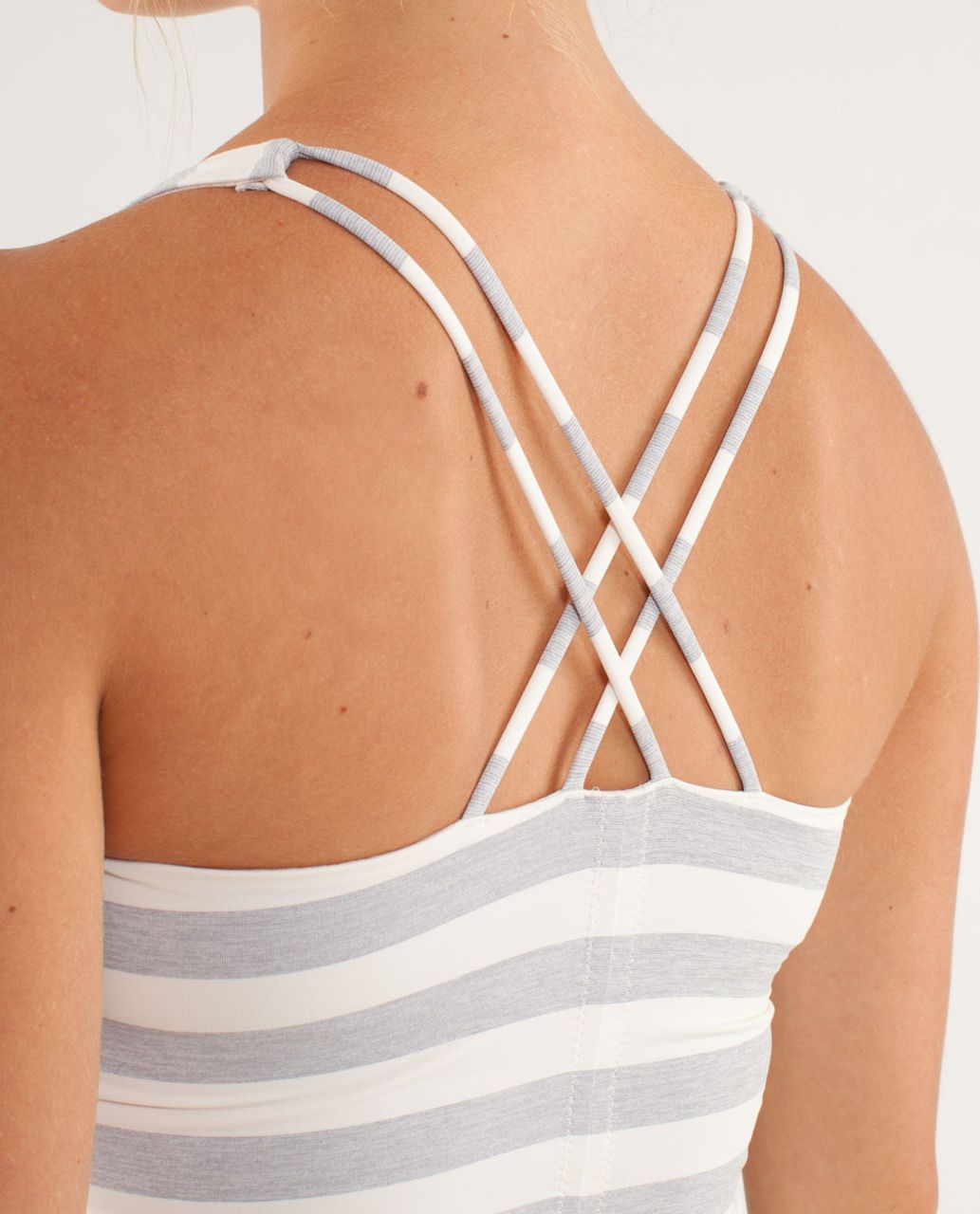 Lululemon Free to be Wild Strappy Tank Top Womens 8 Built in Bra Semi-Open  Back 