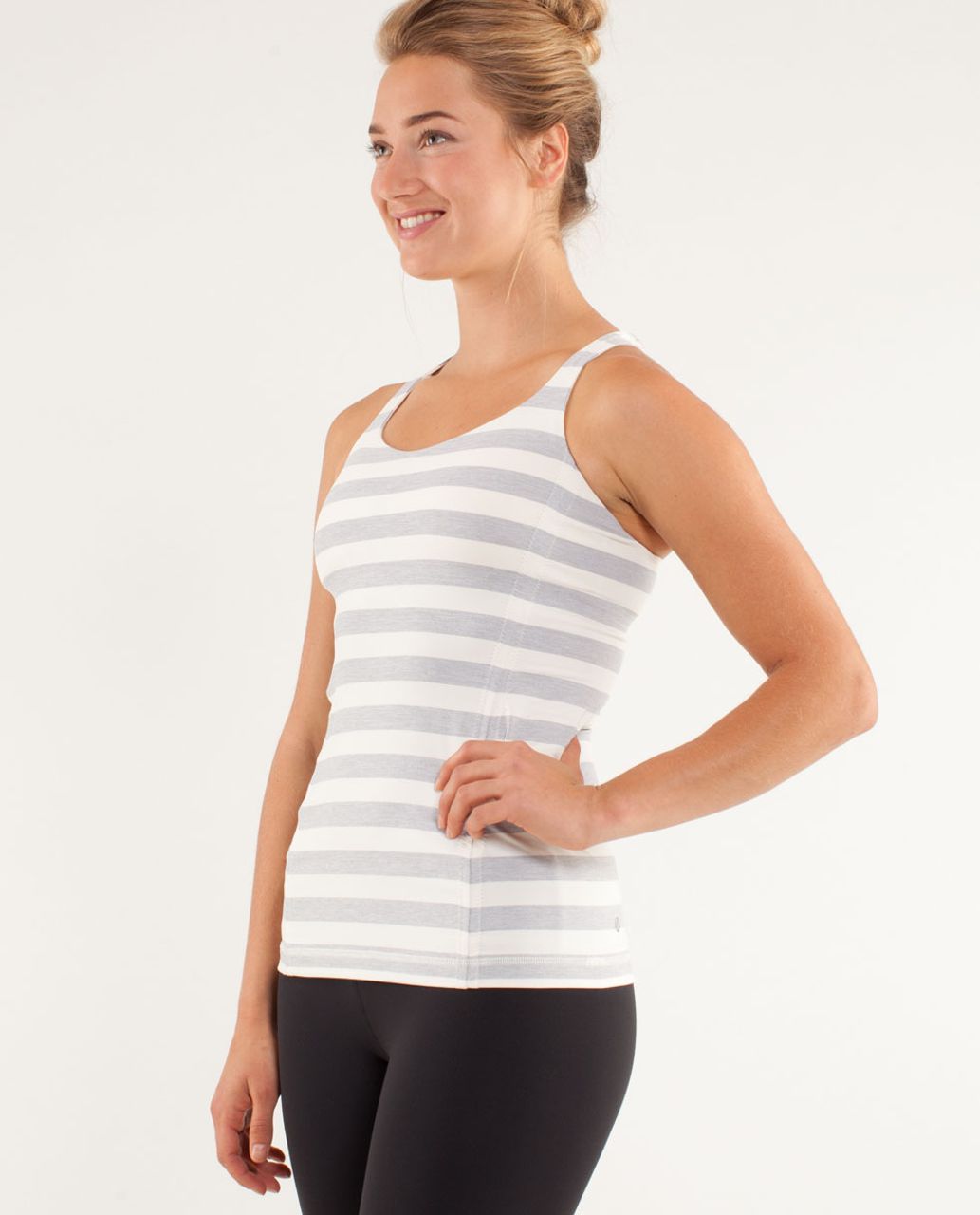 Lululemon Free To Be Tank - Micro Macro Polar Cream Silver Slate