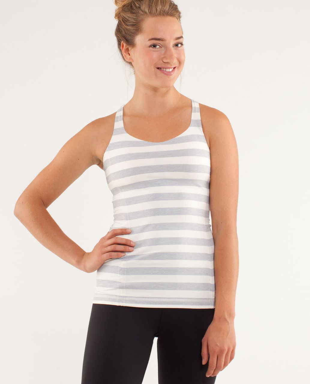 Lululemon Free To Be Tank - Micro Macro Polar Cream Silver Slate