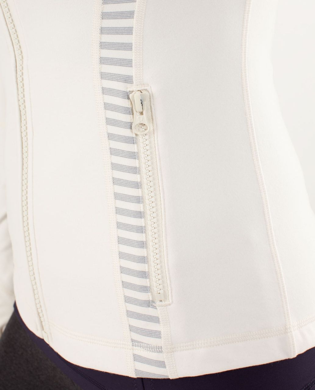 Lululemon Define Jacket *Brushed - Polar Cream / Half Micro Macro Stripe Polar Cream Heathered Silver Slate / Rose Herringb