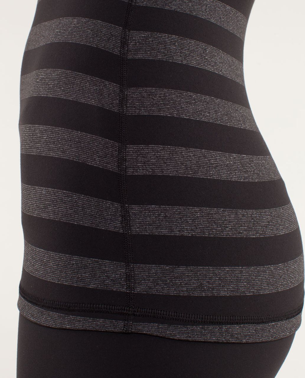 Lululemon Power Y Tank *Luon Light - Micro Macro Black Heathered Black / Black