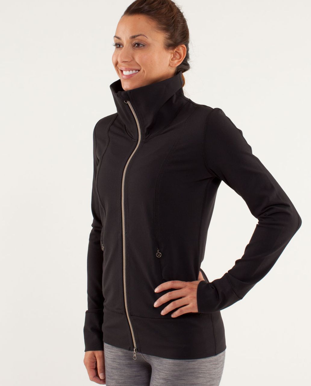 Lululemon Daily Yoga Jacket - Black - lulu fanatics