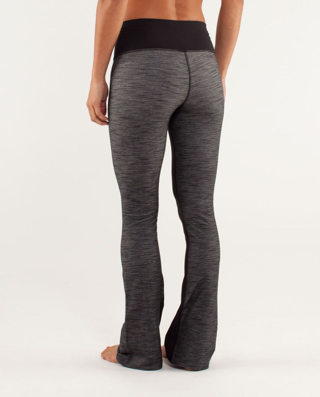 Lululemon Barre Pulse Pant (Tall) Flare Legging in Black / Slub Denim Black  - 6