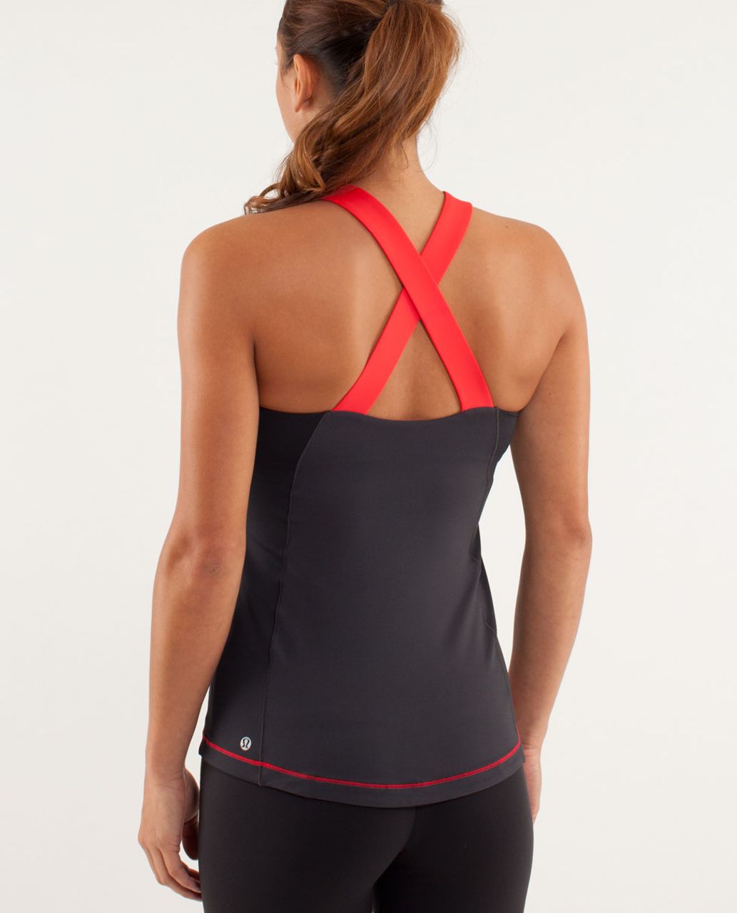 Lululemon Spin It To Win It Tank - Love Red / Deep Coal