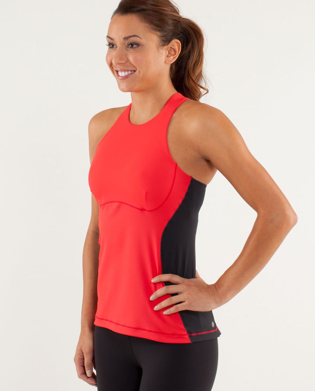 Lululemon Spin It To Win It Tank - Love Red / Deep Coal